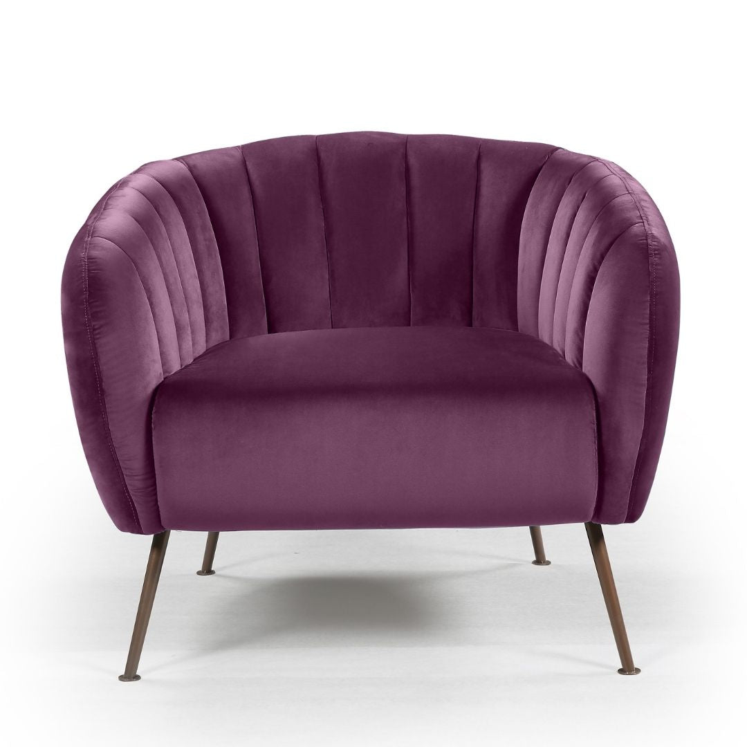 BT Monet Velvet Upholstered Accent Chair