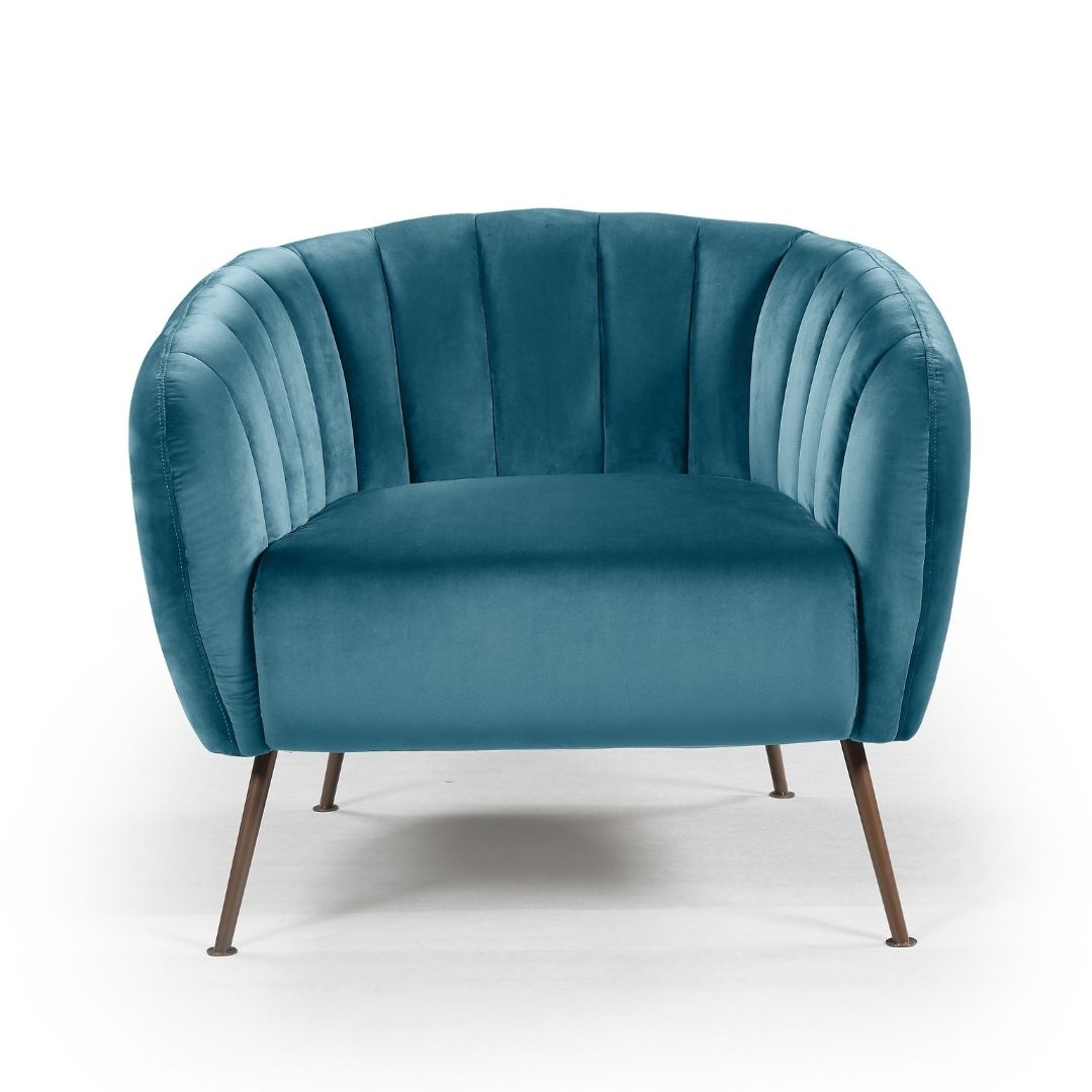 BT Monet Velvet Upholstered Accent Chair
