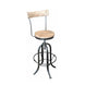 MF Industrial Iron Stool With Backrest