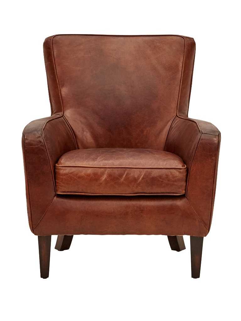 AF Wesley Aged Leather Armchair