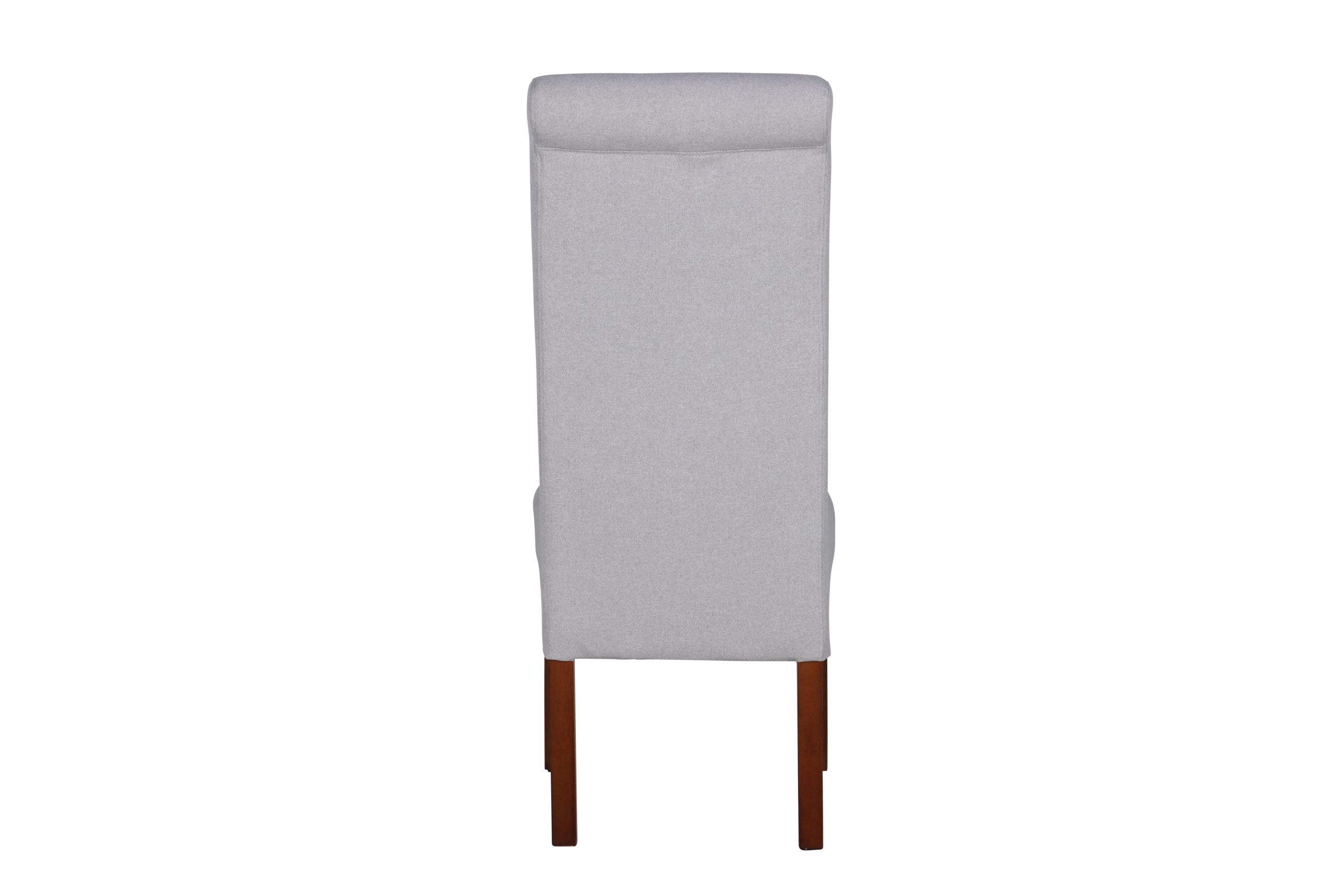 BT Avalon Grey Fabric Upholstered Chestnut Leg Dining Chair