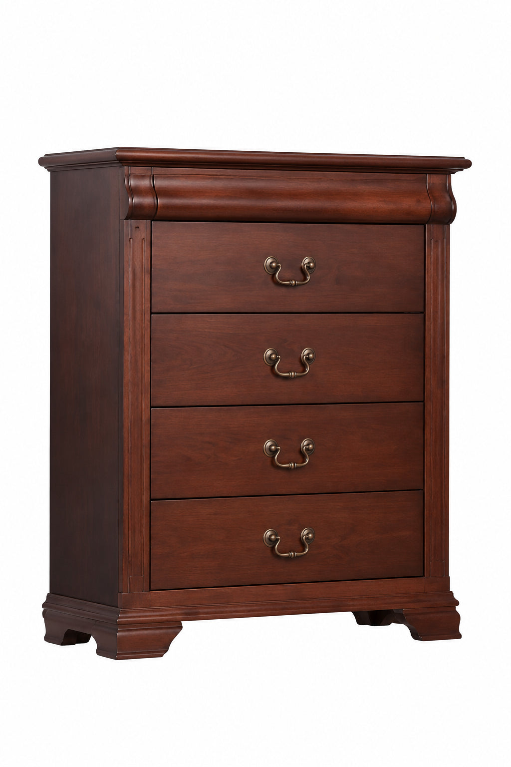 AW Caroline Solid Timber 4 Drawer Tallboy
