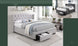 AW Memphis Wing King, Queen Bed with Drawer- Peal Gry & Dk Gry