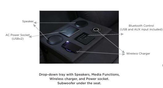 VI Academy Fabric Upholstered 2 Seater Electric Recliner Lounge with Console