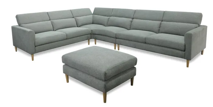 EL Alisha Ollie Fabric Upholstered 5 Seater Corner Lounge