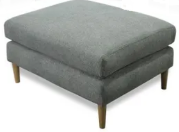 EL Alisha Ollie Fabric Upholstered Ottoman