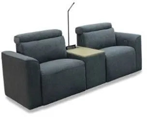 EL Allion Fabric Upholstered 2 Seater Sofa with Console