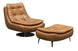 EL Alpine Leather Feature Chair with Ottoman