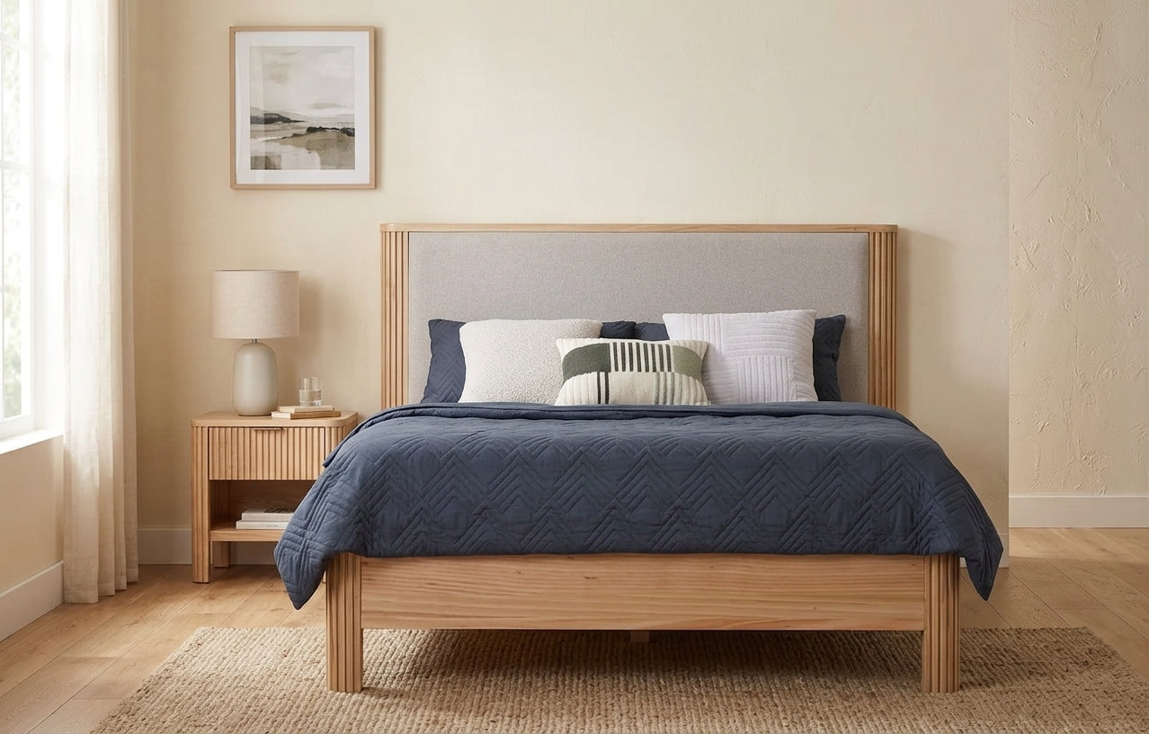 MD Spring Solid Timber Queen Bed