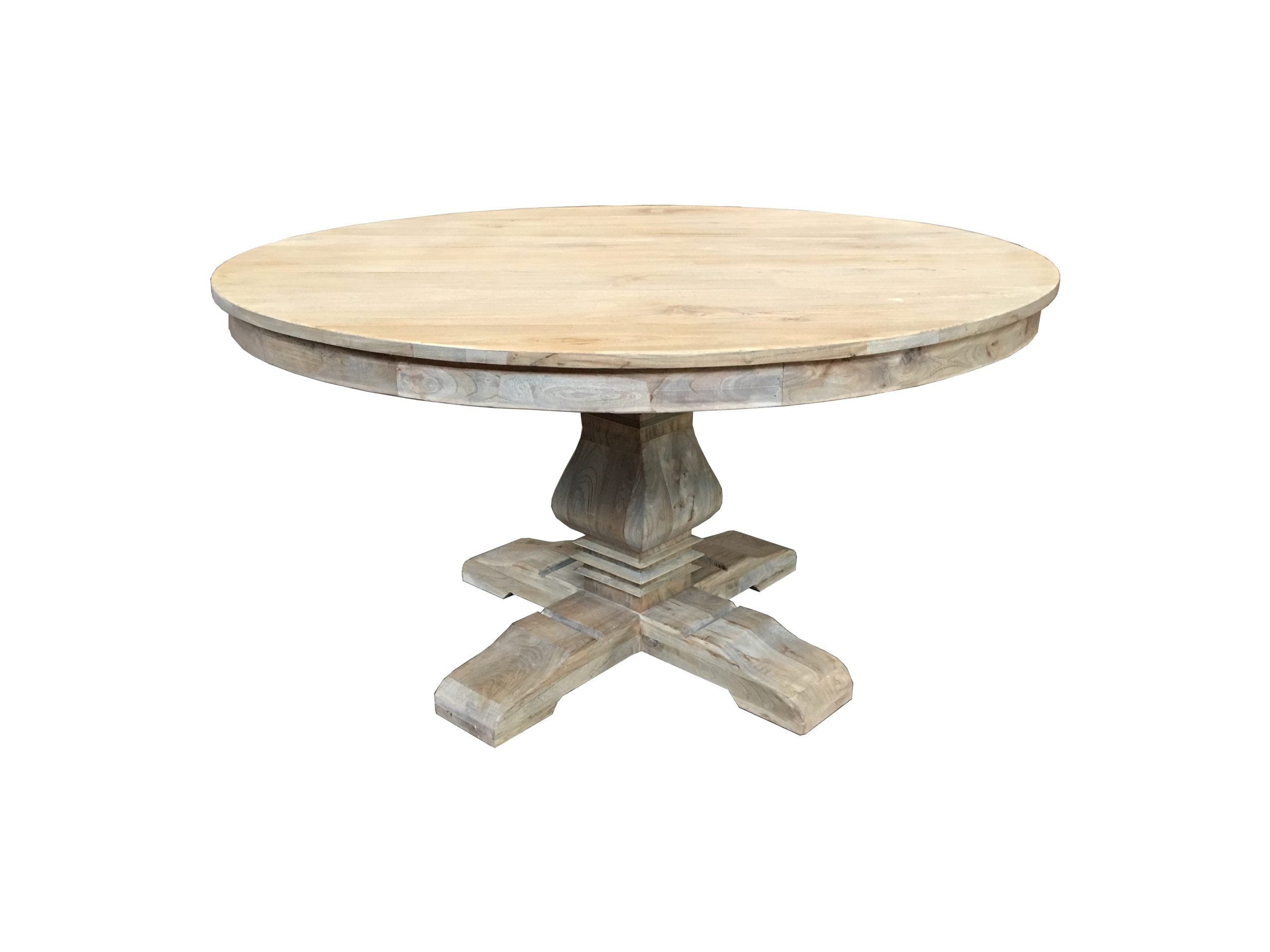 MF Belgie Recycled Timber Pedestal Leg Round Dining Table