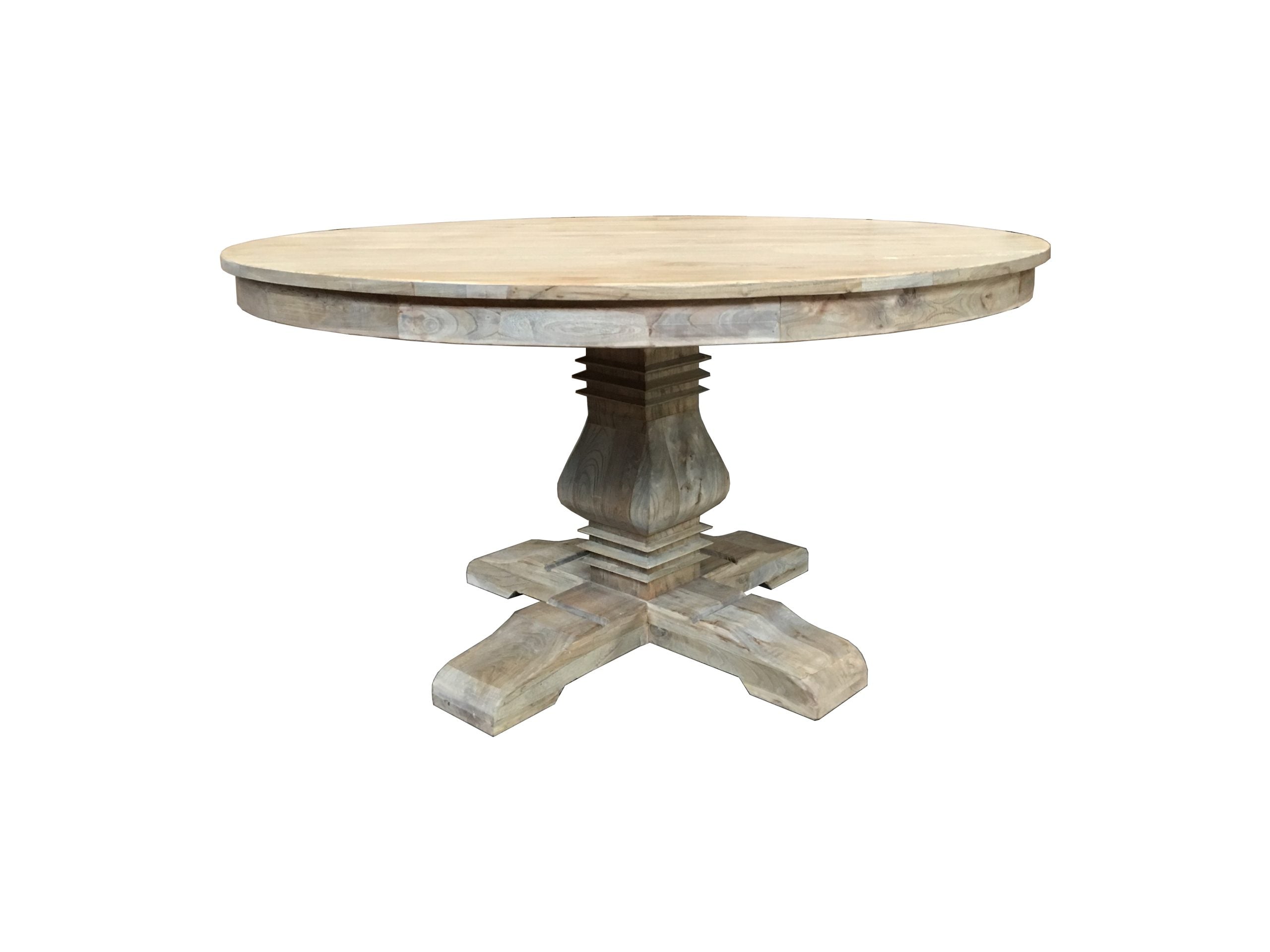 MF Belgie Recycled Timber Pedestal Leg Round Dining Table