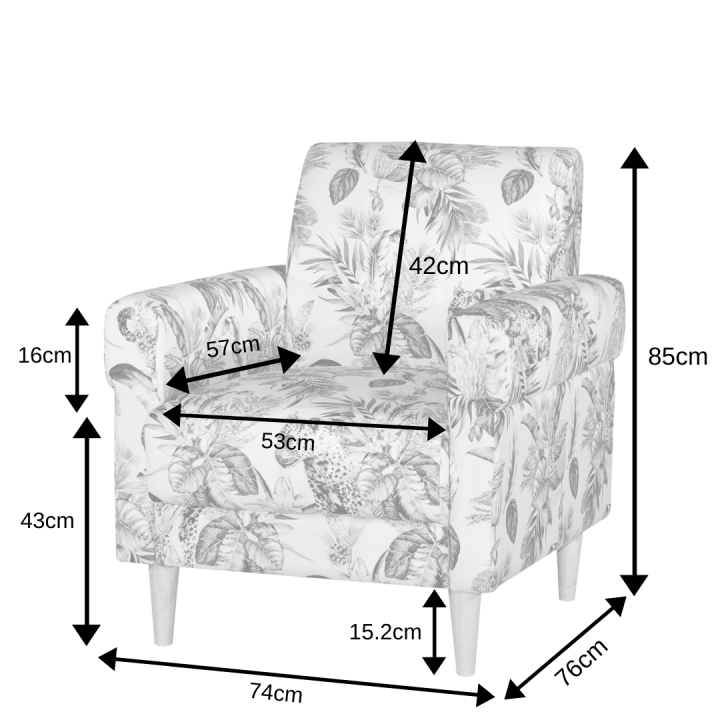 BT Accent Chair in Native Flora Print