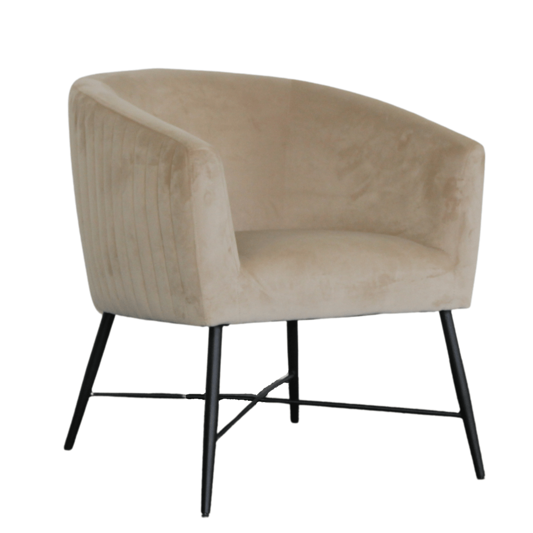 BT Crewe Velvet Upholstered Accent Chair