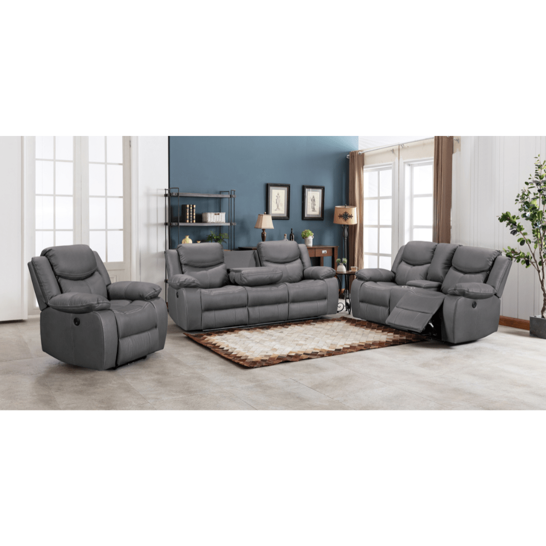 BT Urban Fabric Upholstered Power Motion 3 Seater Electric Recliner