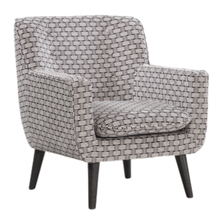 BT Georgia Monochrome Fabric Upholstered Accent Chair