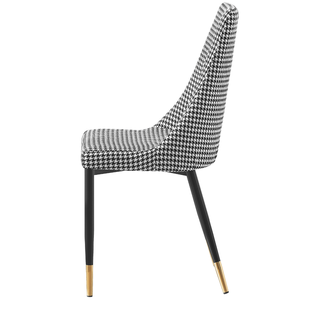 BT Maddison Houndstooth Fabric Upholstered Dining Chair