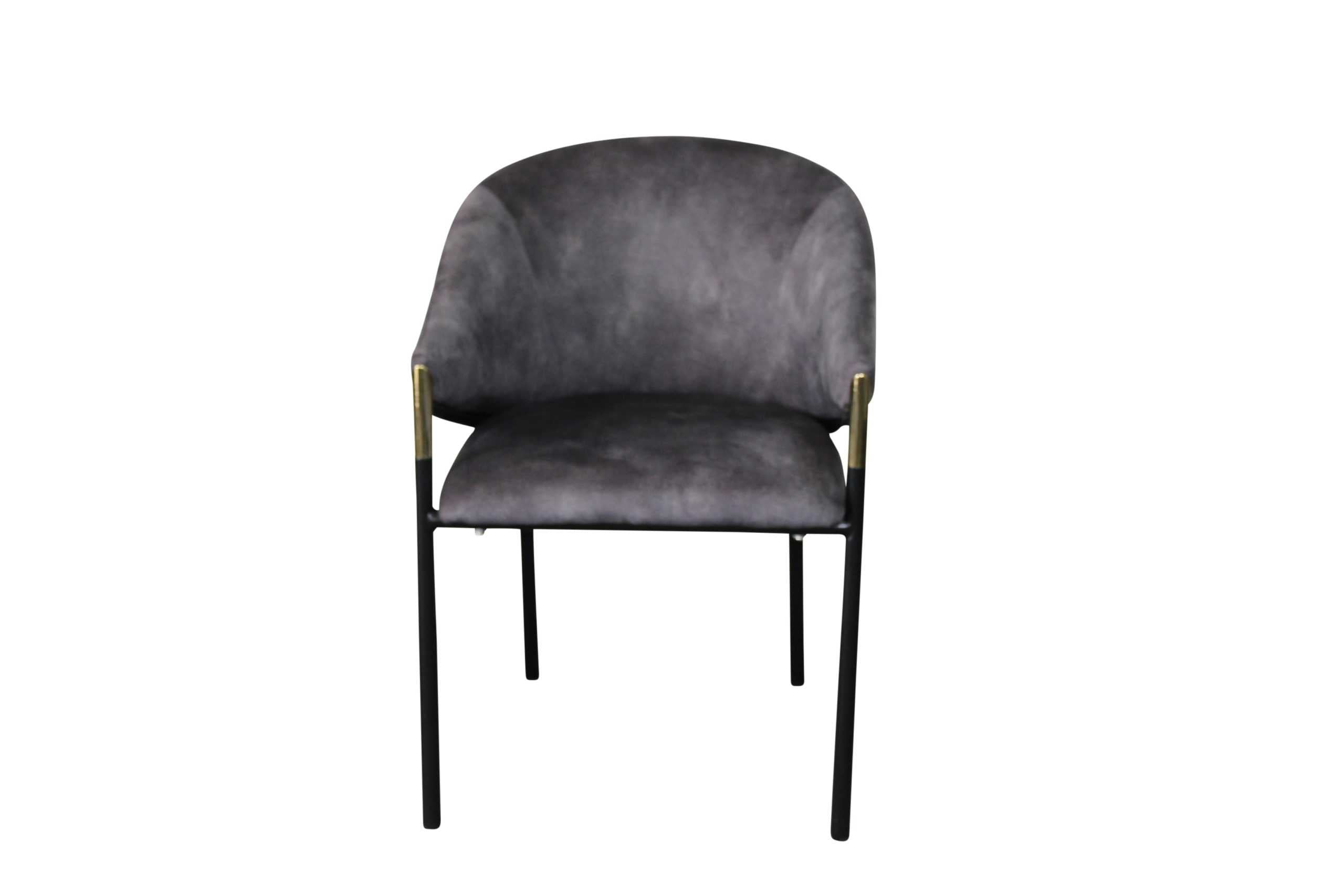 BT Manhattan Velvet Upholstered Metal Legs Dining Chair