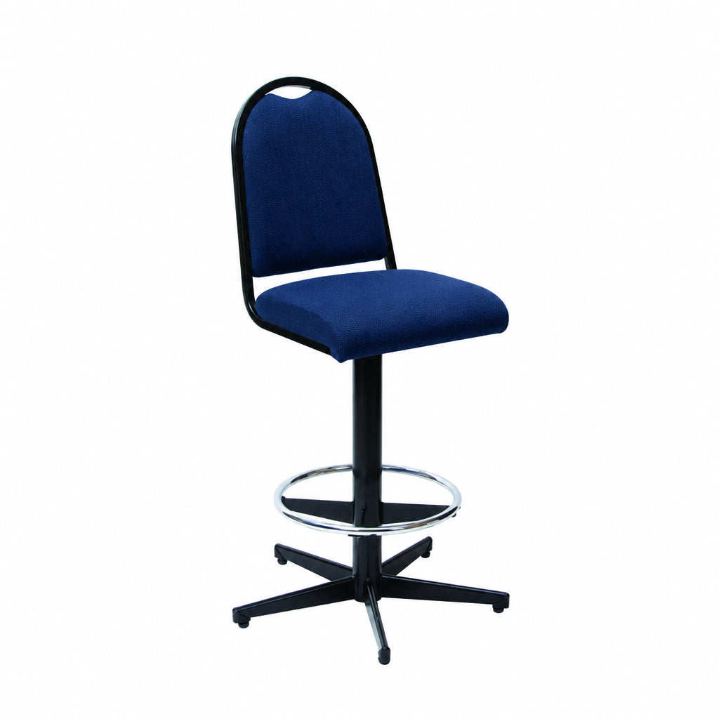 MA Bistro Fabric or Vinyl Upholstered Made to Order Swivel Bar Stool