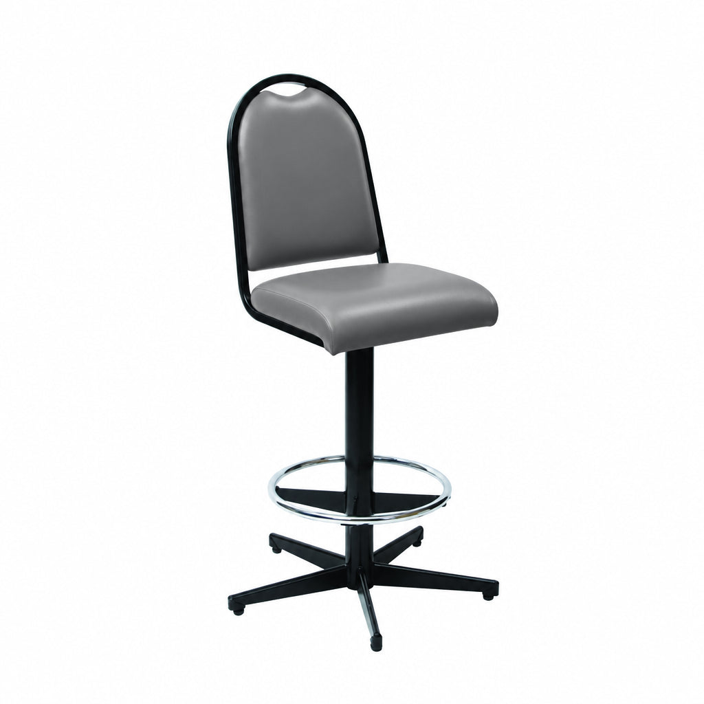 MA Bistro Fabric or Vinyl Upholstered Made to Order Swivel Bar Stool