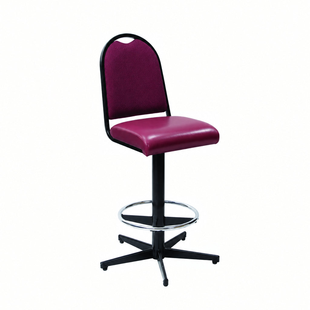 MA Bistro Fabric or Vinyl Upholstered Made to Order Swivel Bar Stool