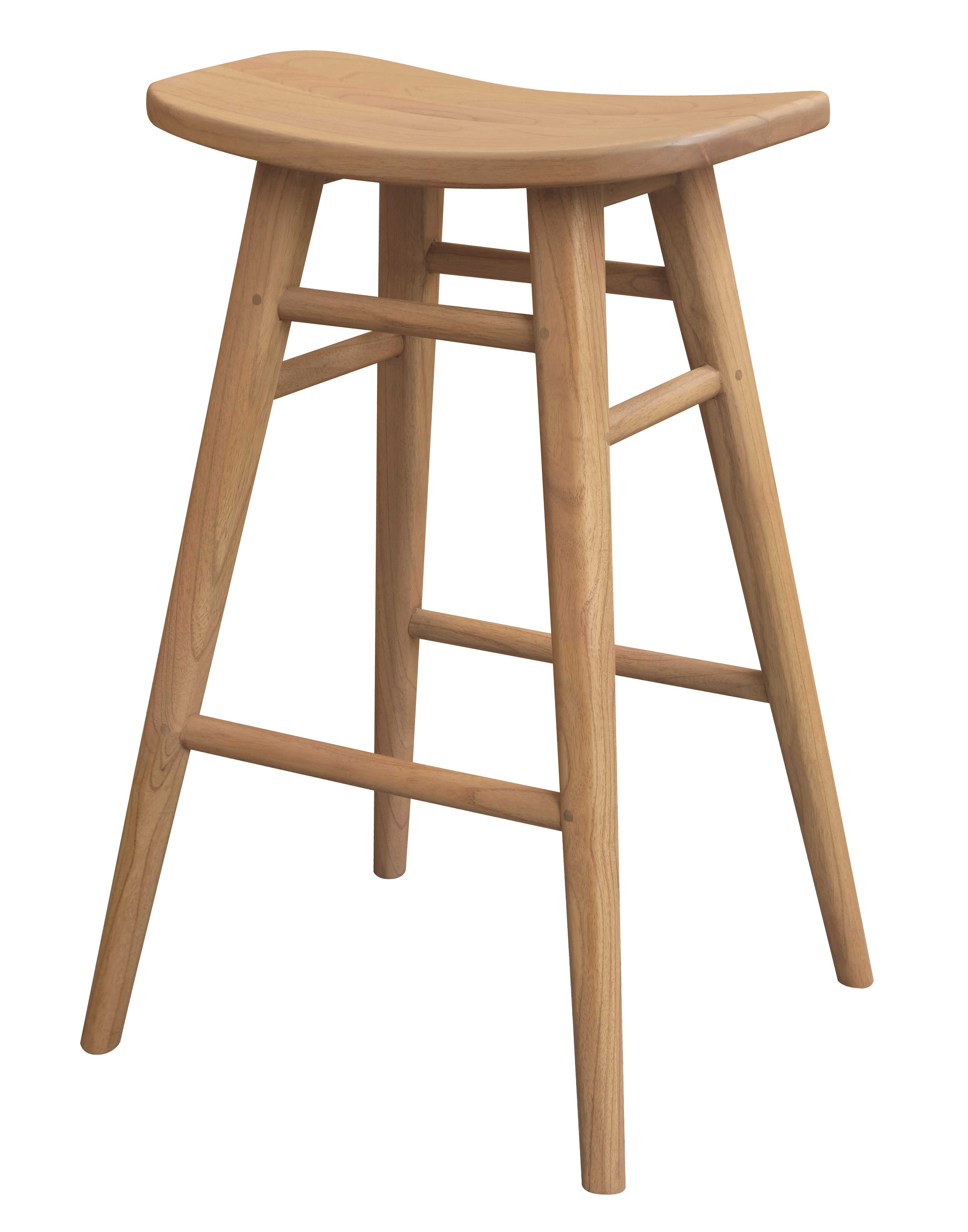 CT Aria Oval Solid Mindi Timber Counter Stool