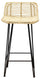 CT RTA Rattan with Black Metal Leg Barstool