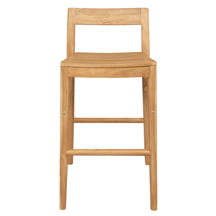 CT Moller Solid Timber Counter Stool with Backrest