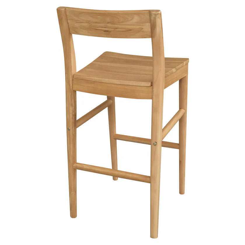 CT Moller Solid Timber Counter Stool with Backrest