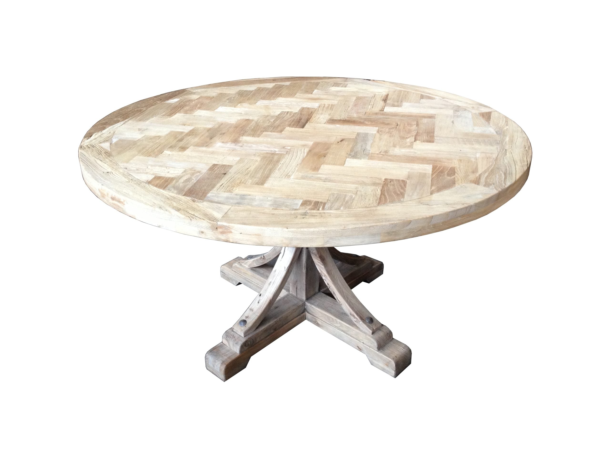 MF Brussels Recycled Elm Timber Round Dining Table