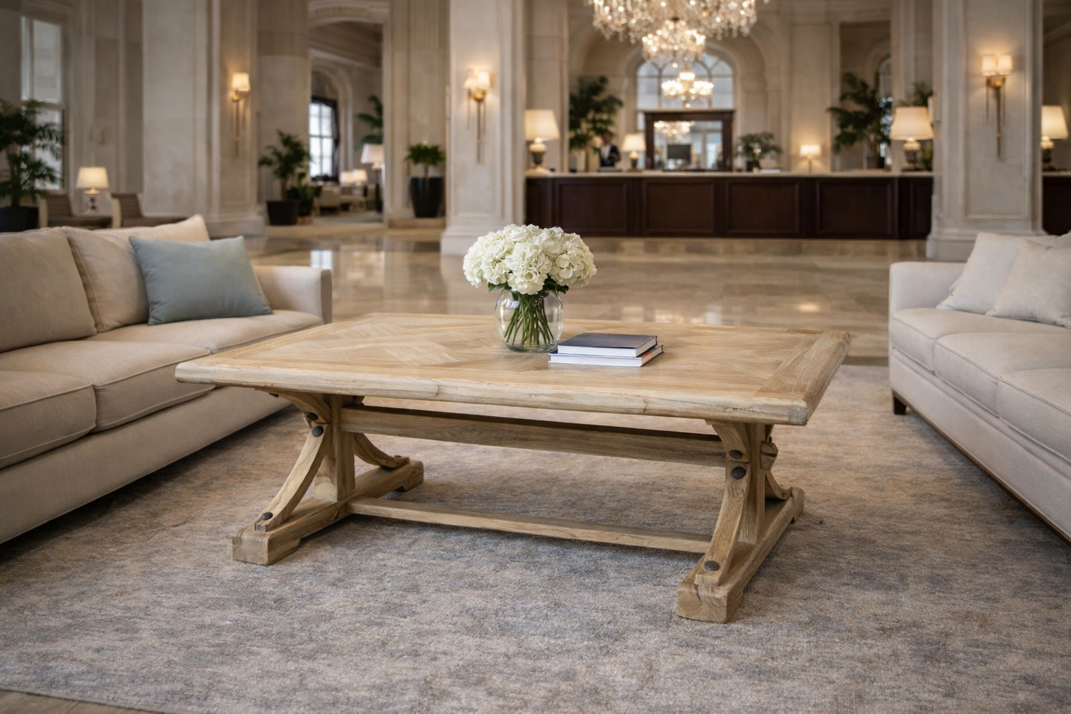 MF Brussels Recycled Elm Timber Coffee Table