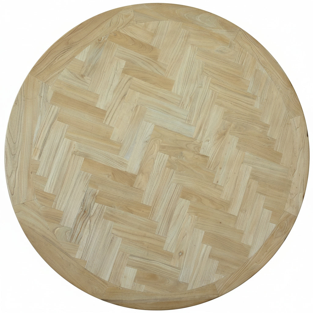MF Brussels Recycled Elm Timber Round Dining Table