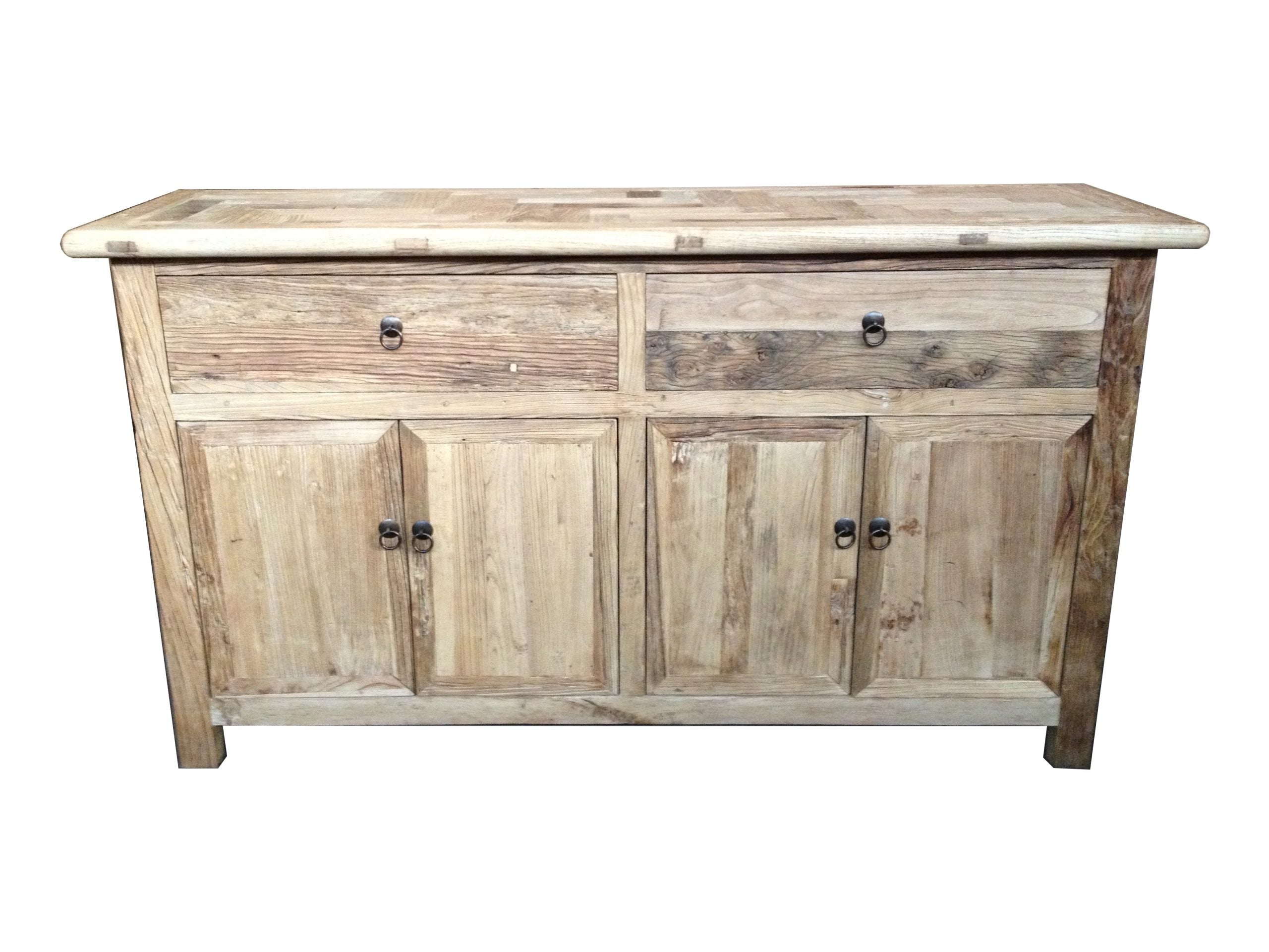 MF Brussels Recycled Elm Timber 2 Drawer 4 Door Sideboard
