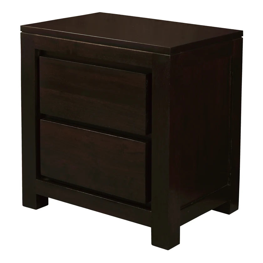 CT Amsterdam Solid Timber 2 Drawer Bedside Table