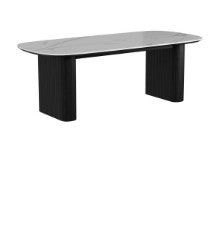 BT Melba 1.8m Dining Table Mablel Top - Natural or Black