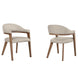 BT Monetti Dining Chair - Beige Fabric and Walnut Legs