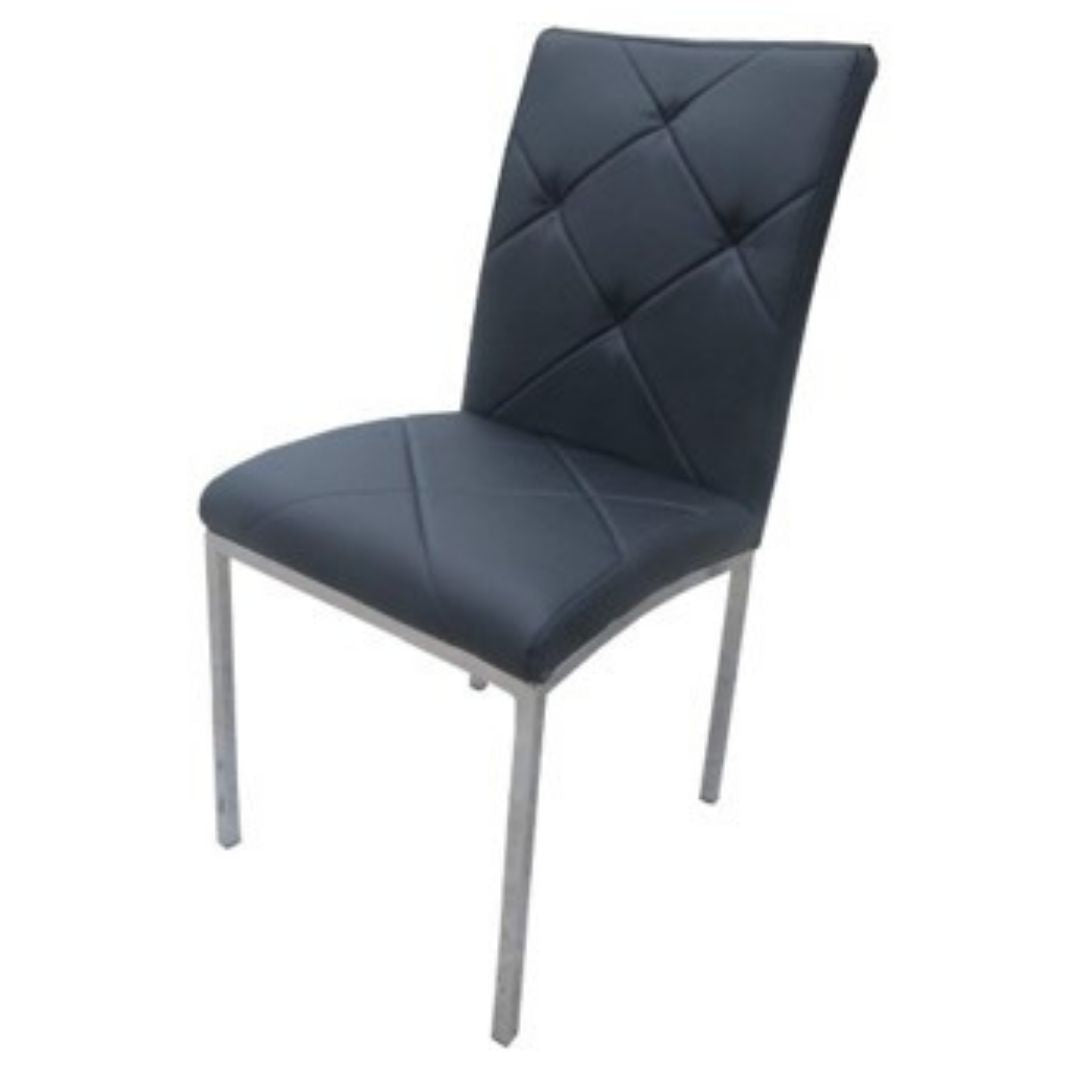 BT Morgan Dining Chair - White and Black Faux Leather