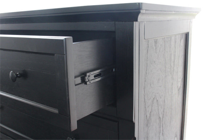 BT Pasadena Bedside Chest-Aged Black & Grey Sonoma