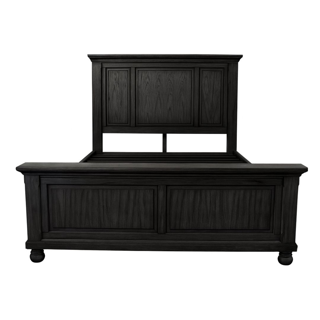 BT Pasadena King & Queen Beds-Aged Black & Grey Sonoma