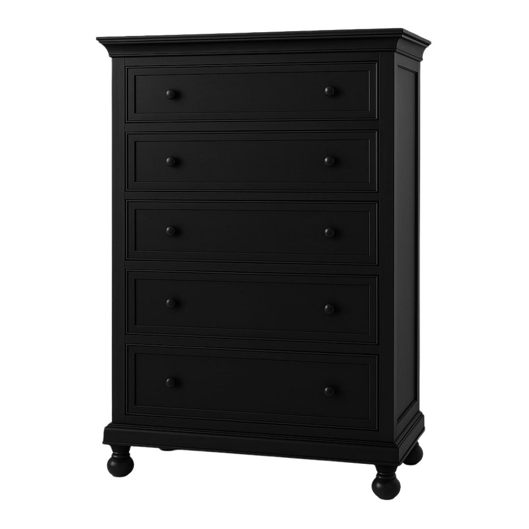 BT Pasadena Tallboy Chest-Aged Black & Grey Sonoma