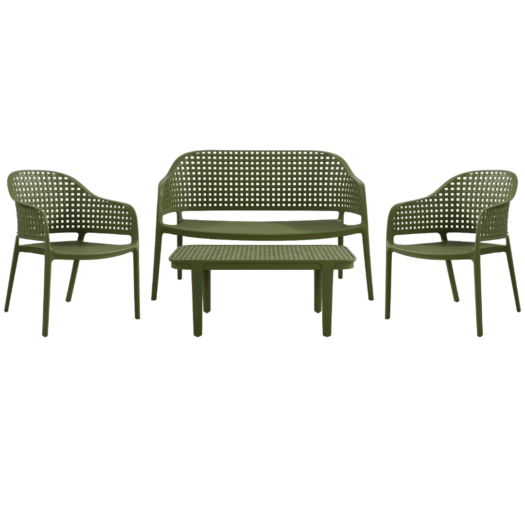 BT Sereni 4 Pce Outdoor Sofa Set UV Stabilised - Green