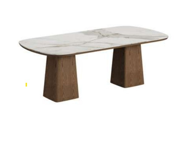 BT Soraya 9pce 2.4m Dining Table with Italia Leather Chair Kit