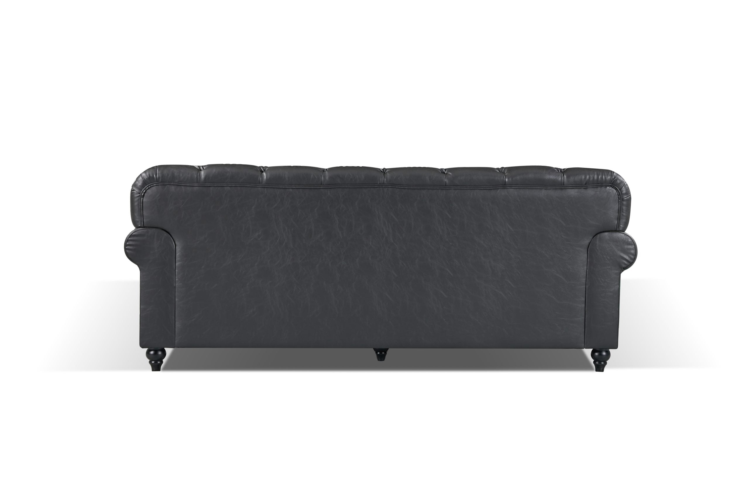 BT Barclay Chesterfield 2 Seater Sofa Tan or Black Vintage Faux Leather