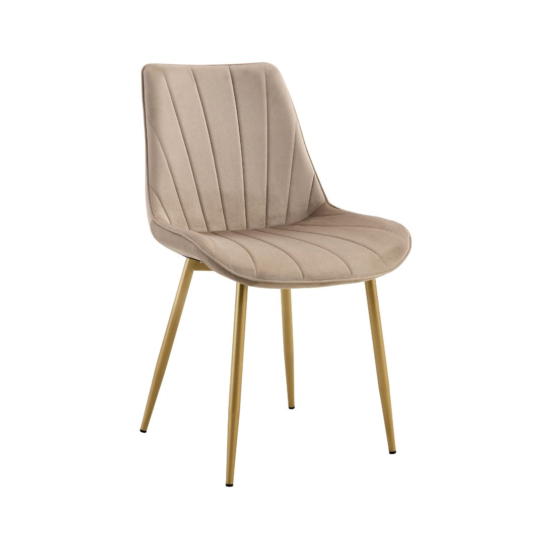 BT Lora Dining Chairs - Champagne or Light Mocha Leather
