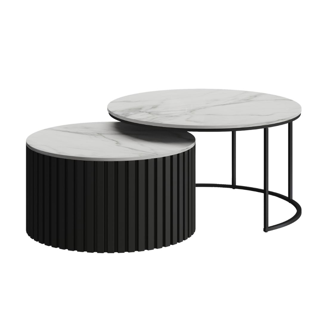 BT Ronan Coffee Nesting Table with Marble Sintered Stone