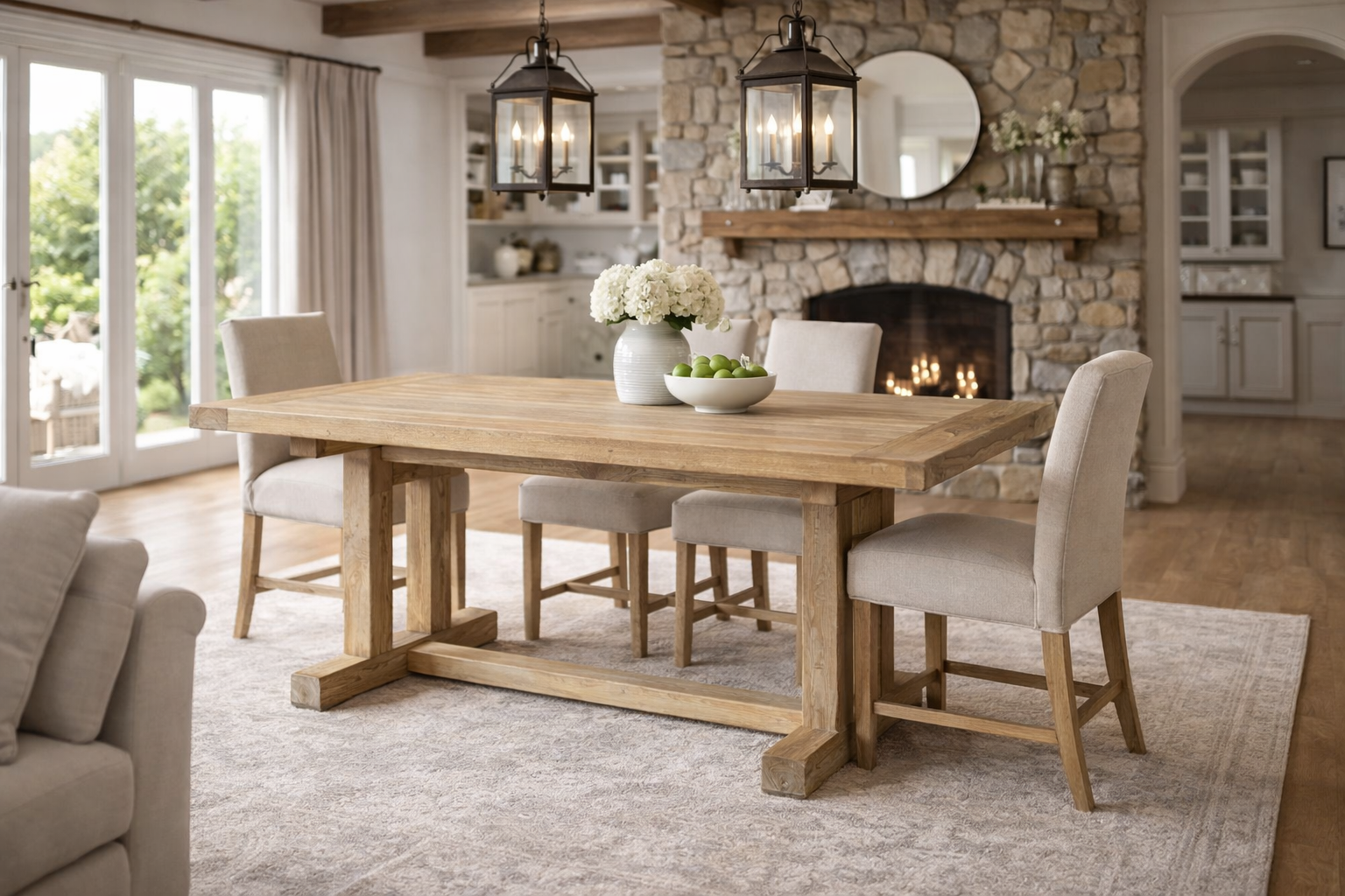 MF Athens Solid Timber Dining Table
