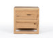 MD Bright Solid Timber 2 Drawer Bedside Table