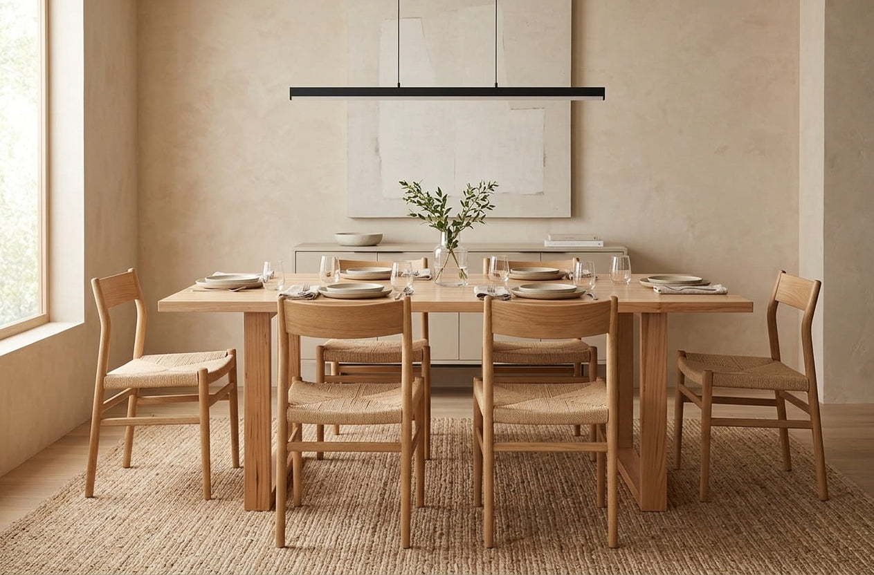 MD Bright Solid Timber Dining Table