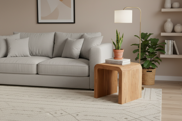 BT Curve Solid Timber Side Table | Triple J Furniture