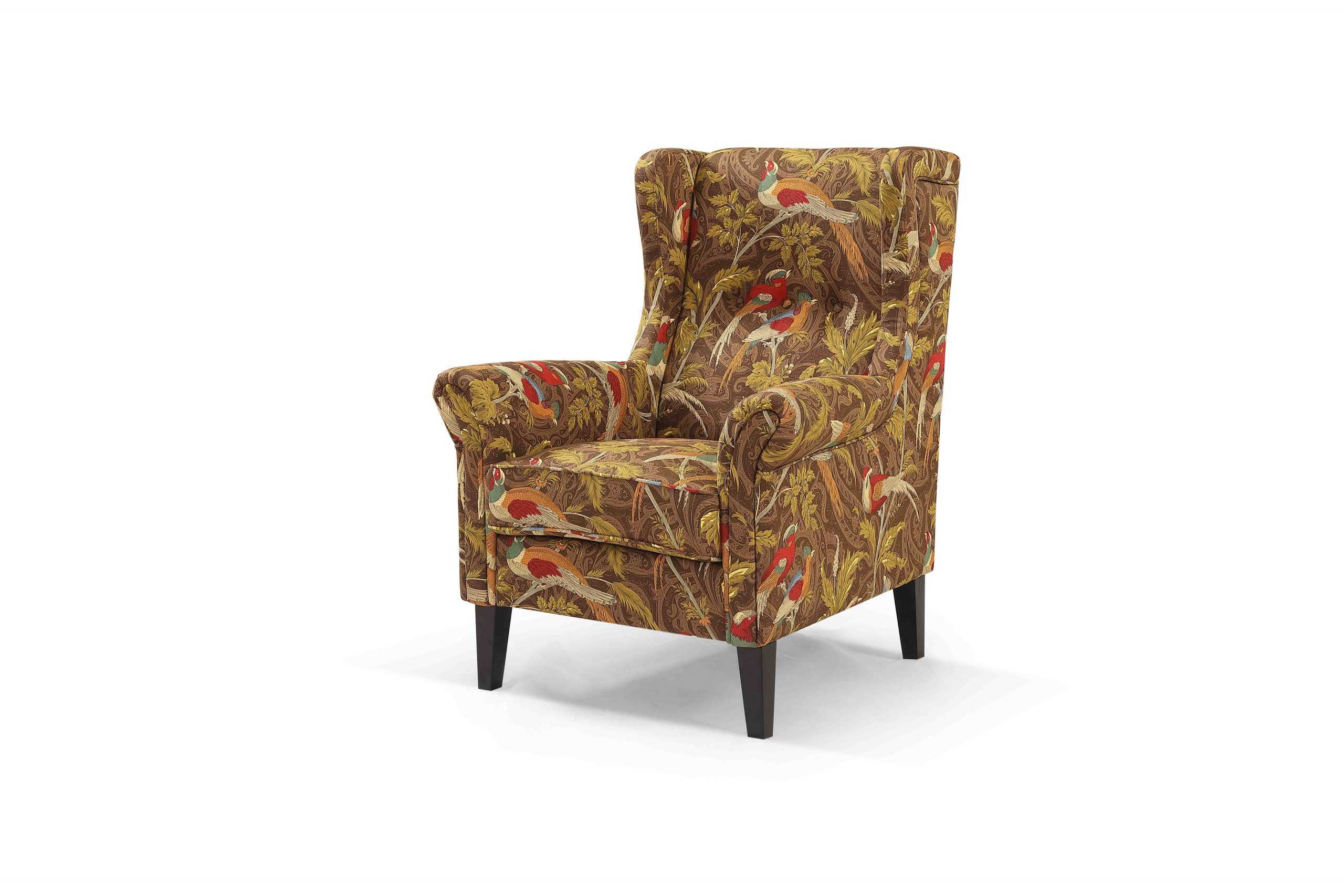 BT Bliss Wing Chair  Upholstered in Chinoiserie Pheasant Velvet