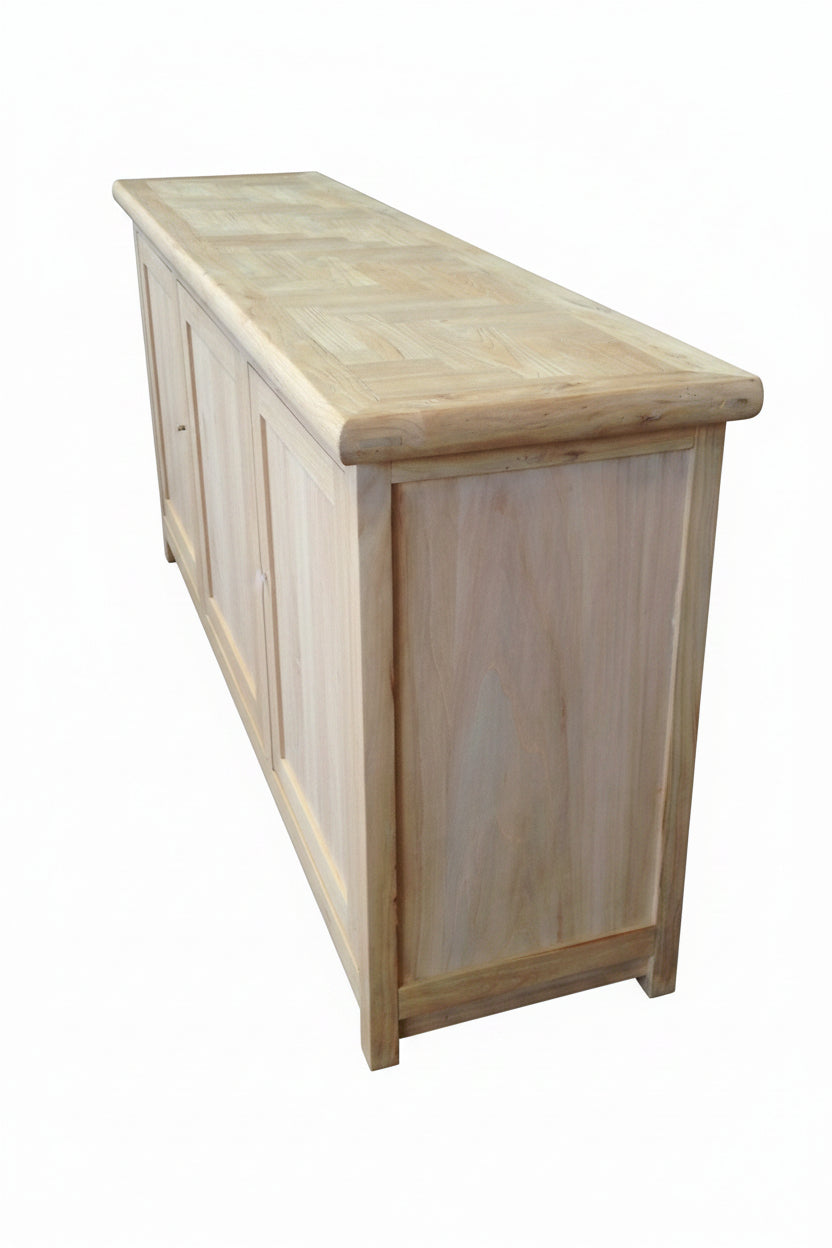 MF Brussels Recycled Elm Timber 3 Drawer 6 Door Sideboard